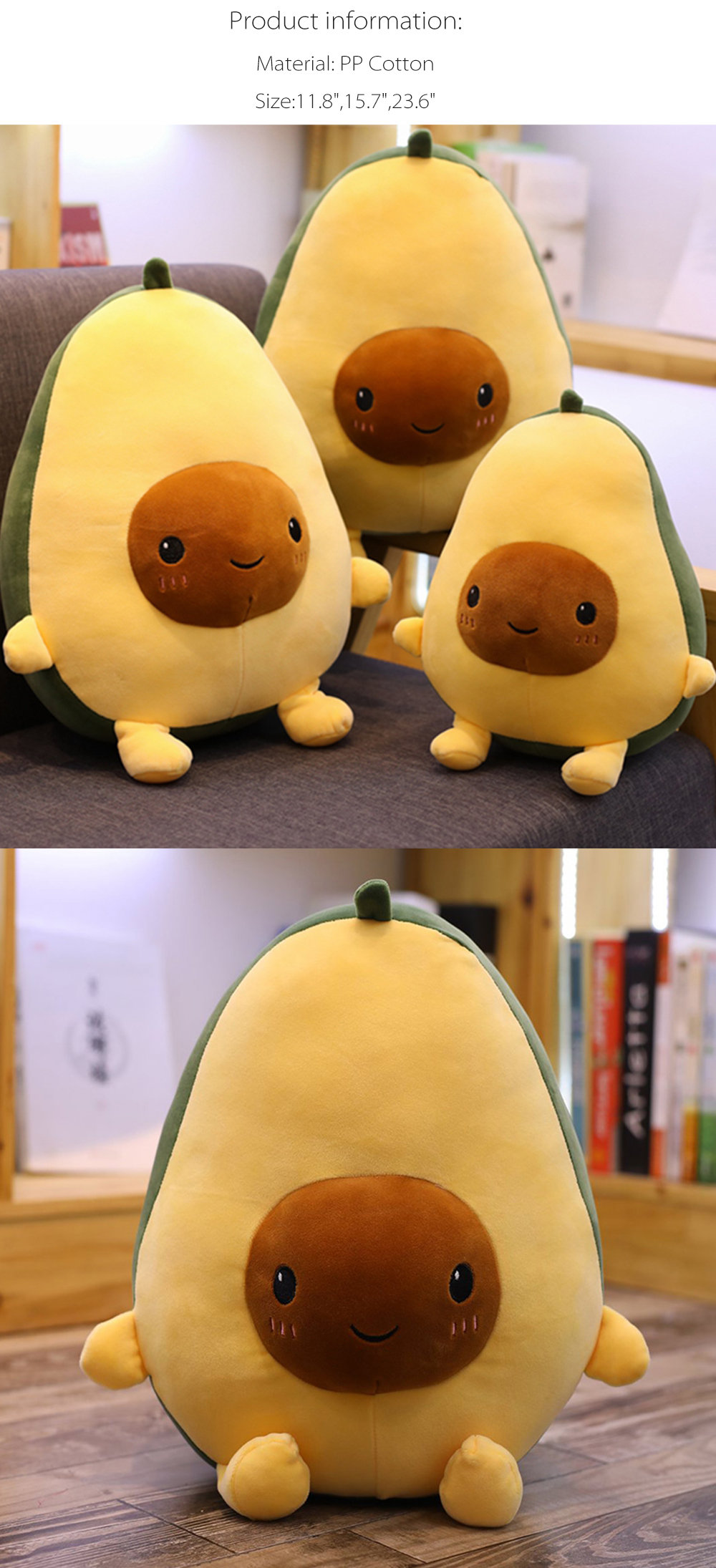 avocado plush pillow