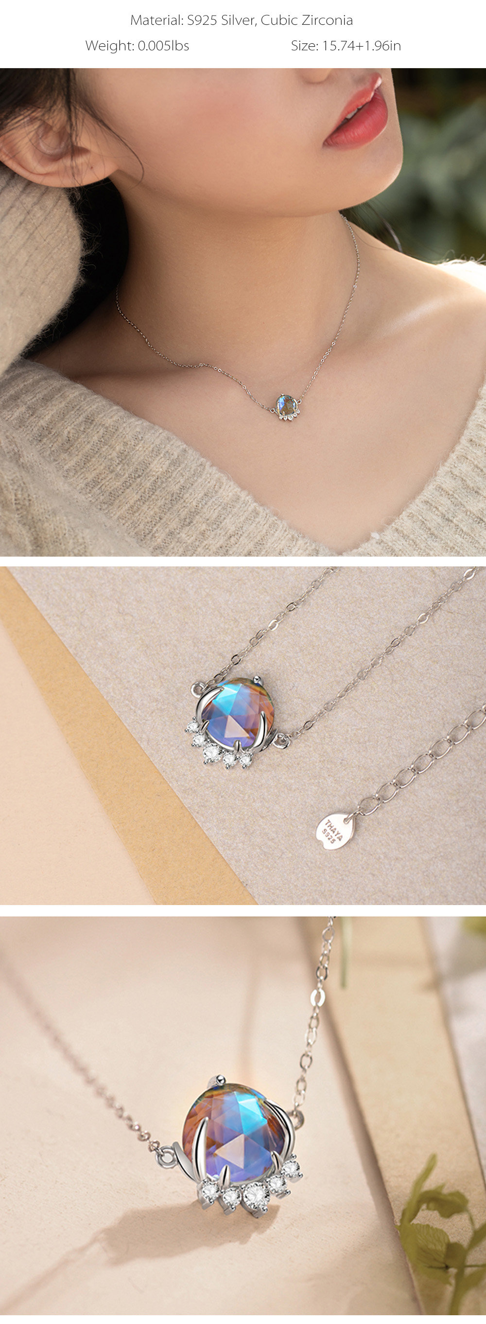 Iridescent CZ Necklace - ApolloBox