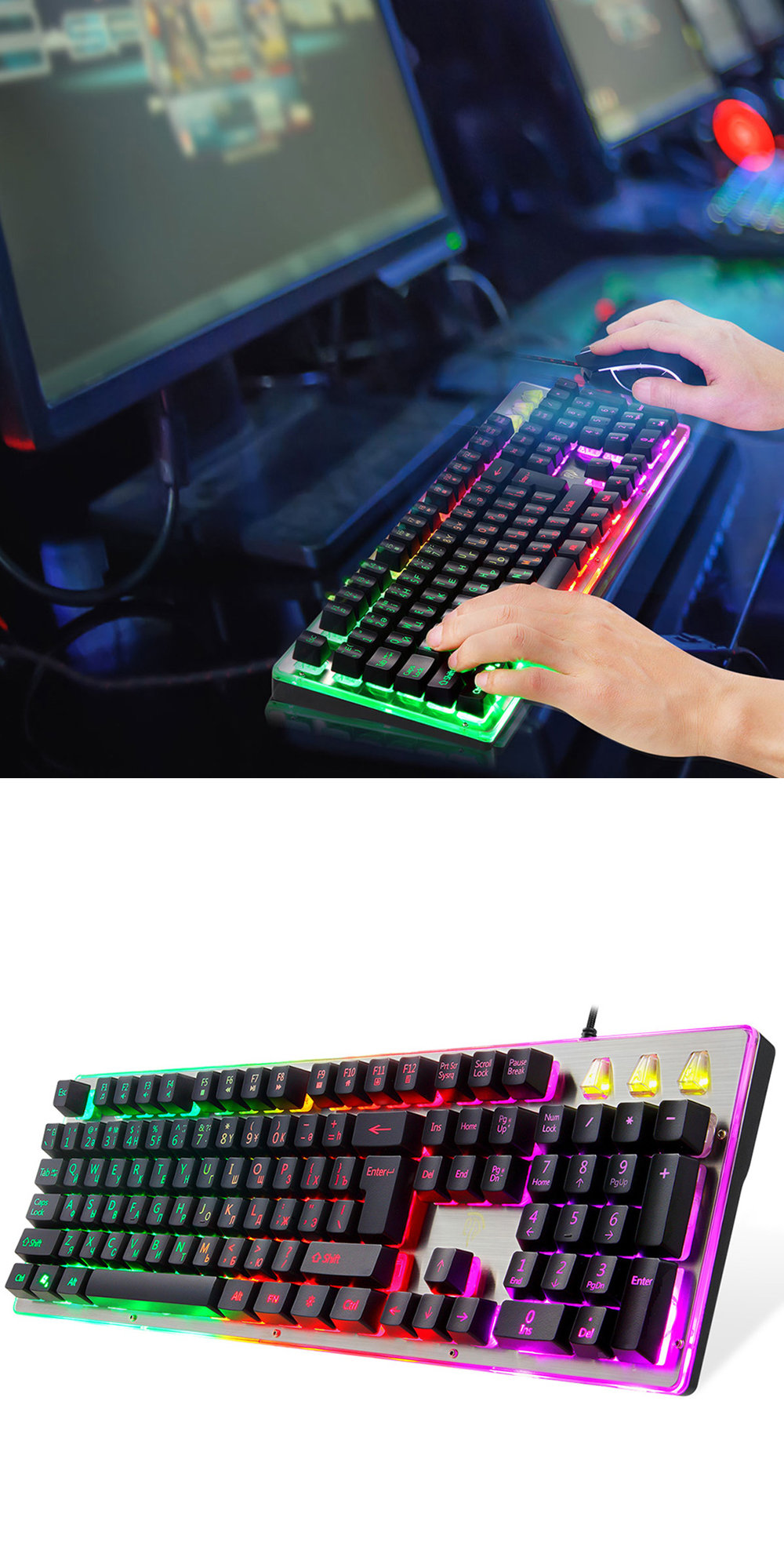 lvl up gaming keyboard downloadable lights