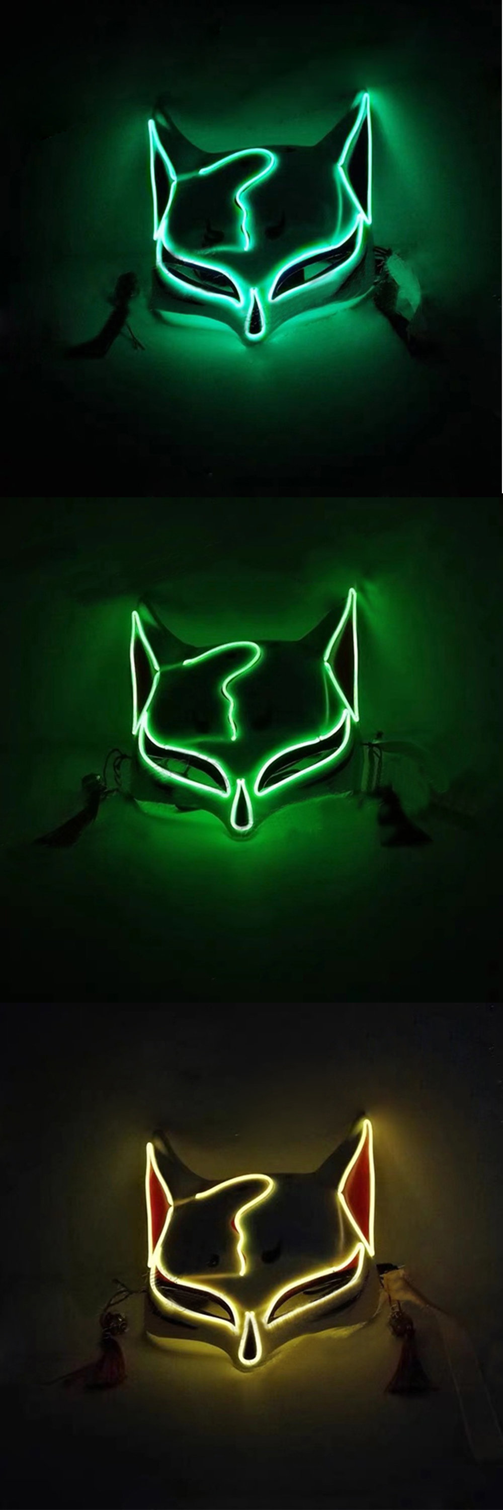 Glowing Fox Cosplay Mask - Halloween Collection - LED Lighting - ApolloBox