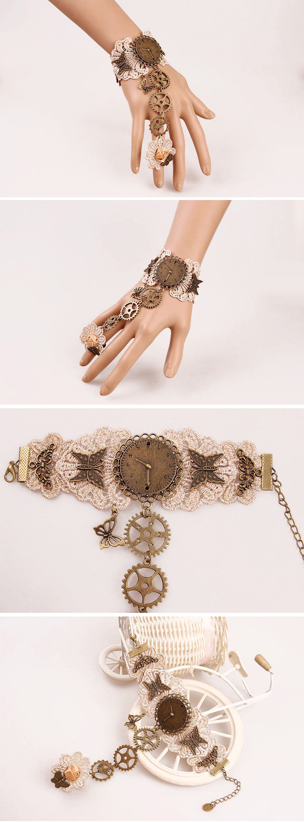 Monochromatic Mechanic Black Bracelet - Jewelry by Bretta