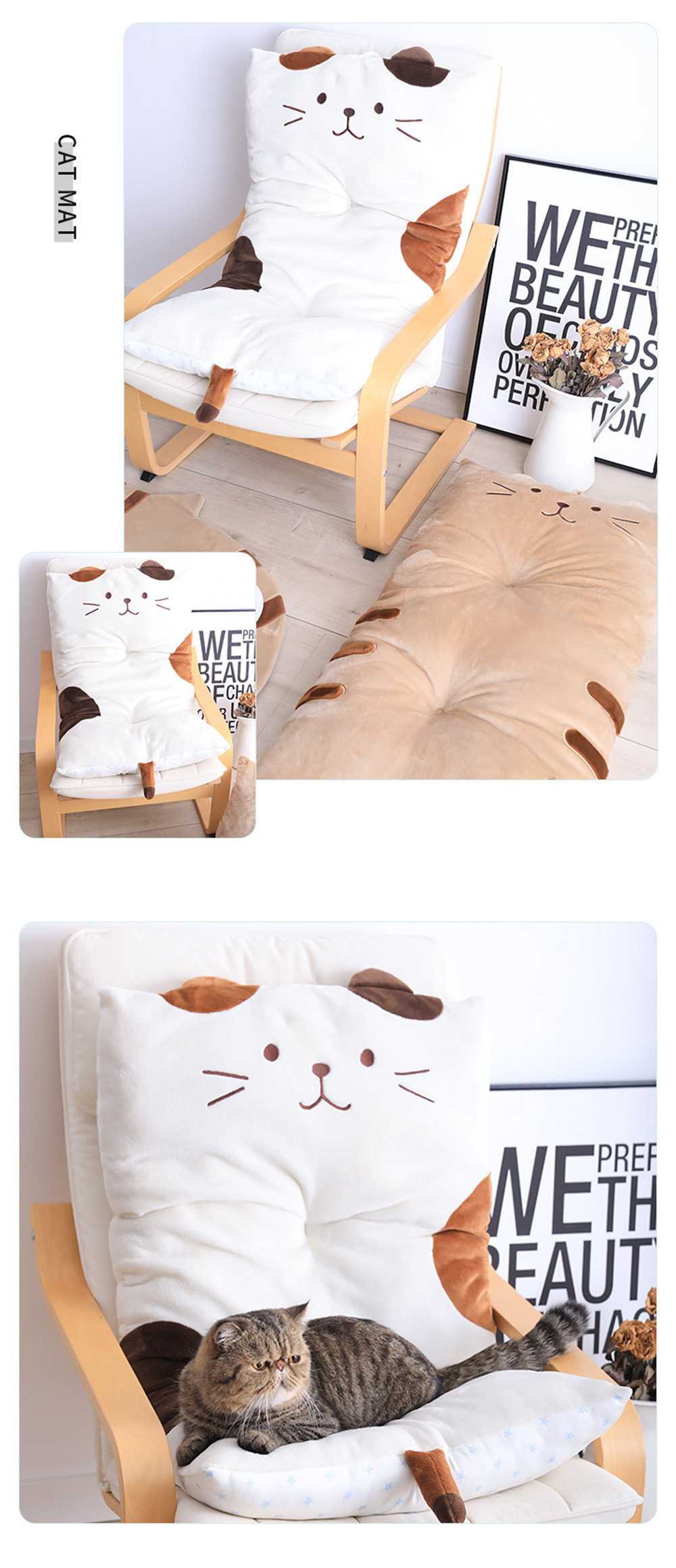 Large Cat Pillow from Apollo Box