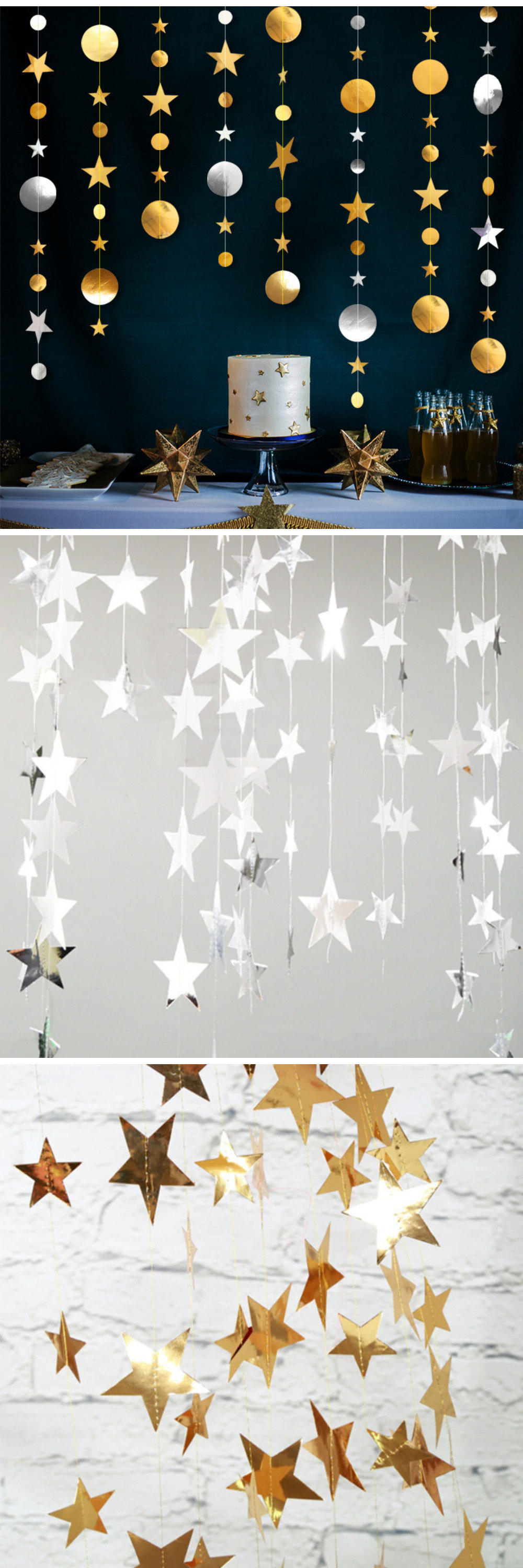 Paper Disc & Star Garland - ApolloBox