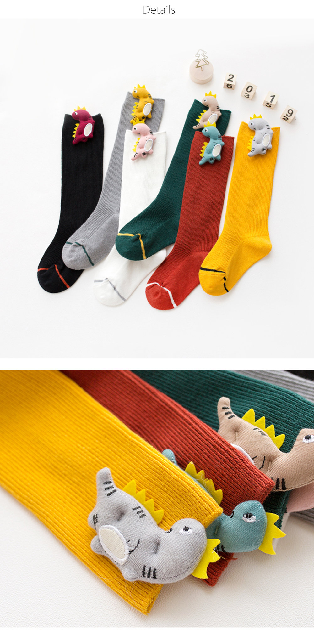 Kid S Dinosaur Socks ApolloBox   Z2kV1Details 5 