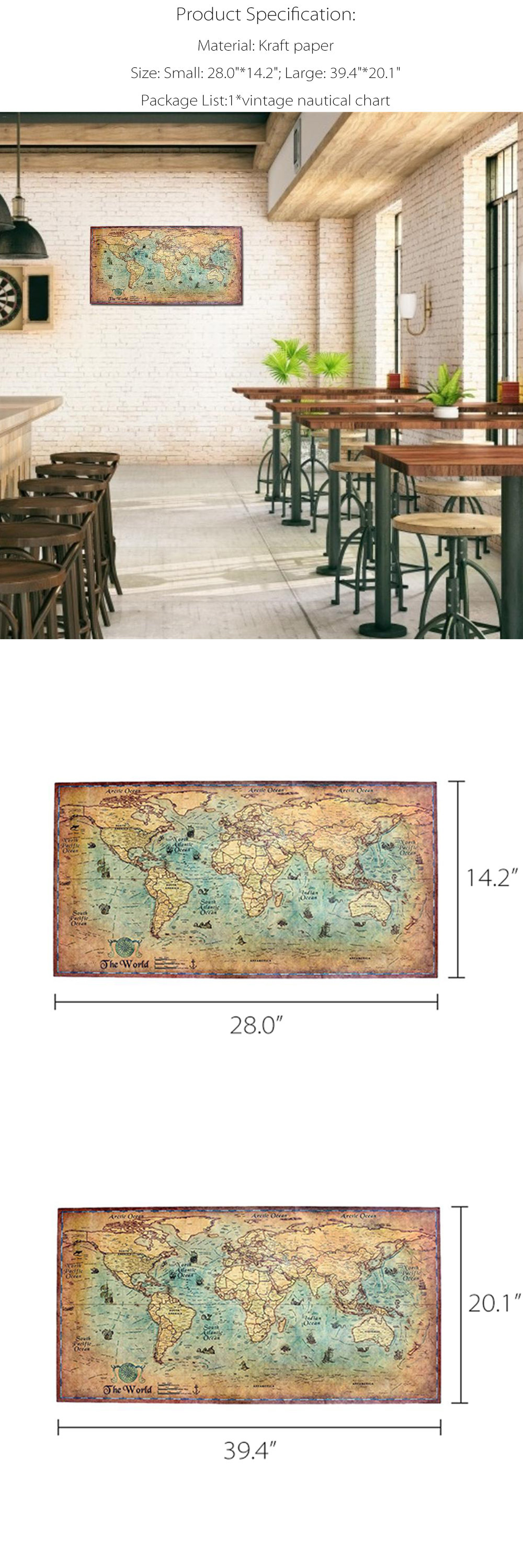 Vintage-Inspired Nautical Chart - ApolloBox