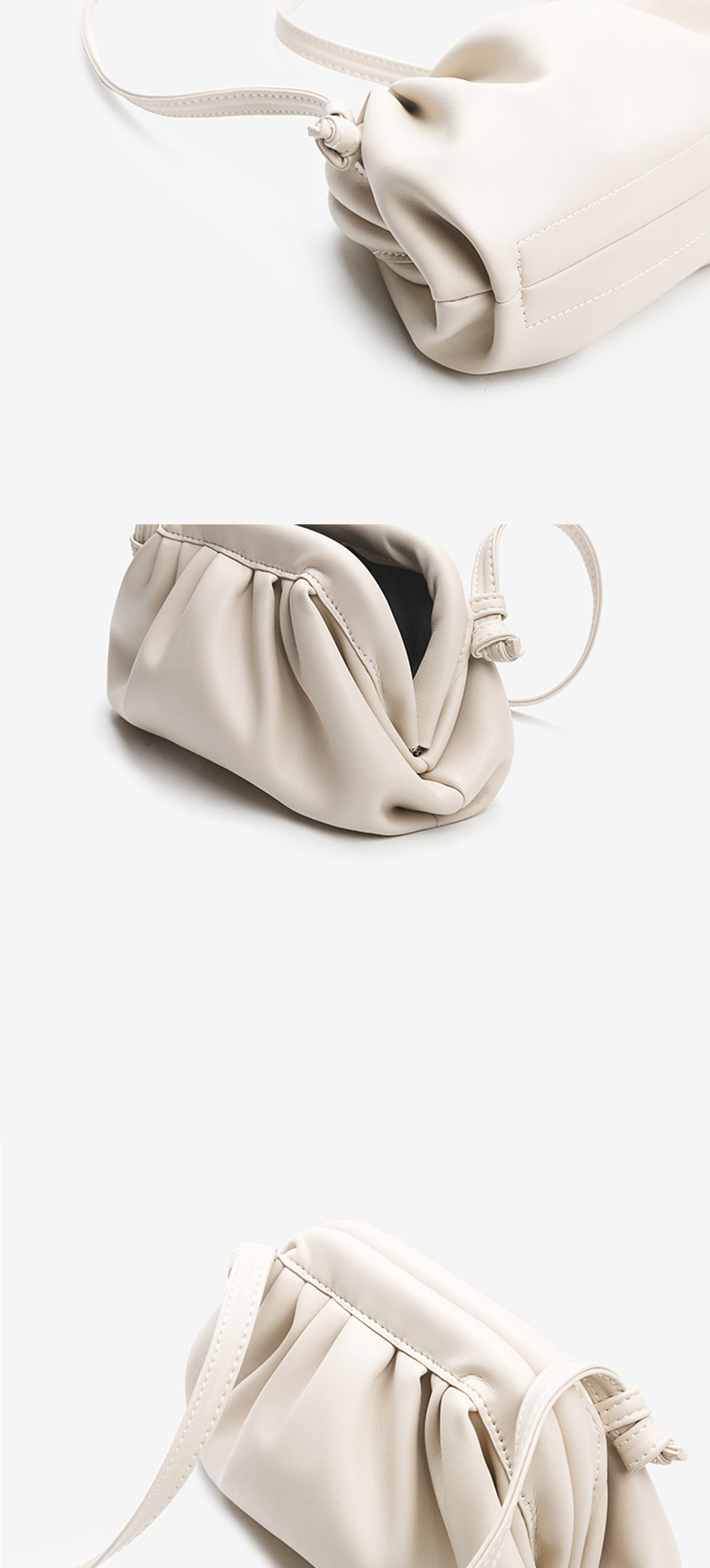 Cloud-Inspired Soft Leather Crossbody Bag - ApolloBox