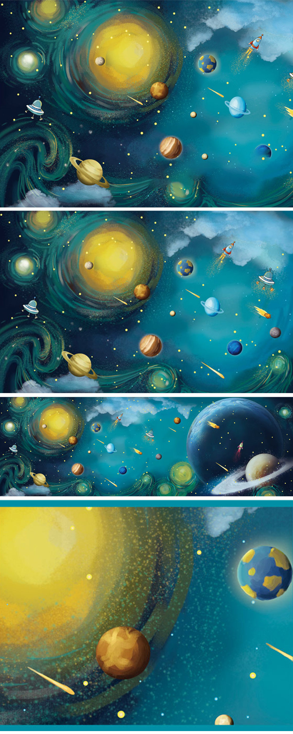 Cartoon Solar System Wallpaper - ApolloBox