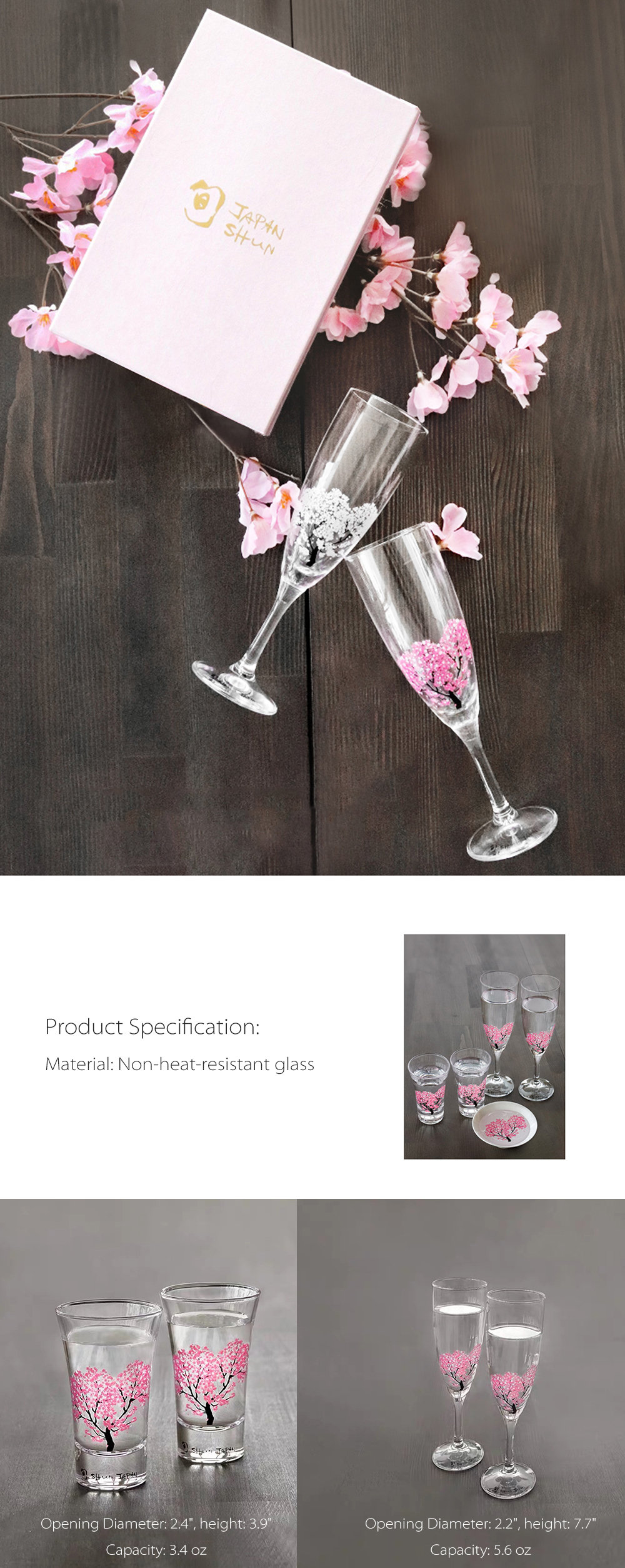 A pair of Wine Glasses Cherry, Product