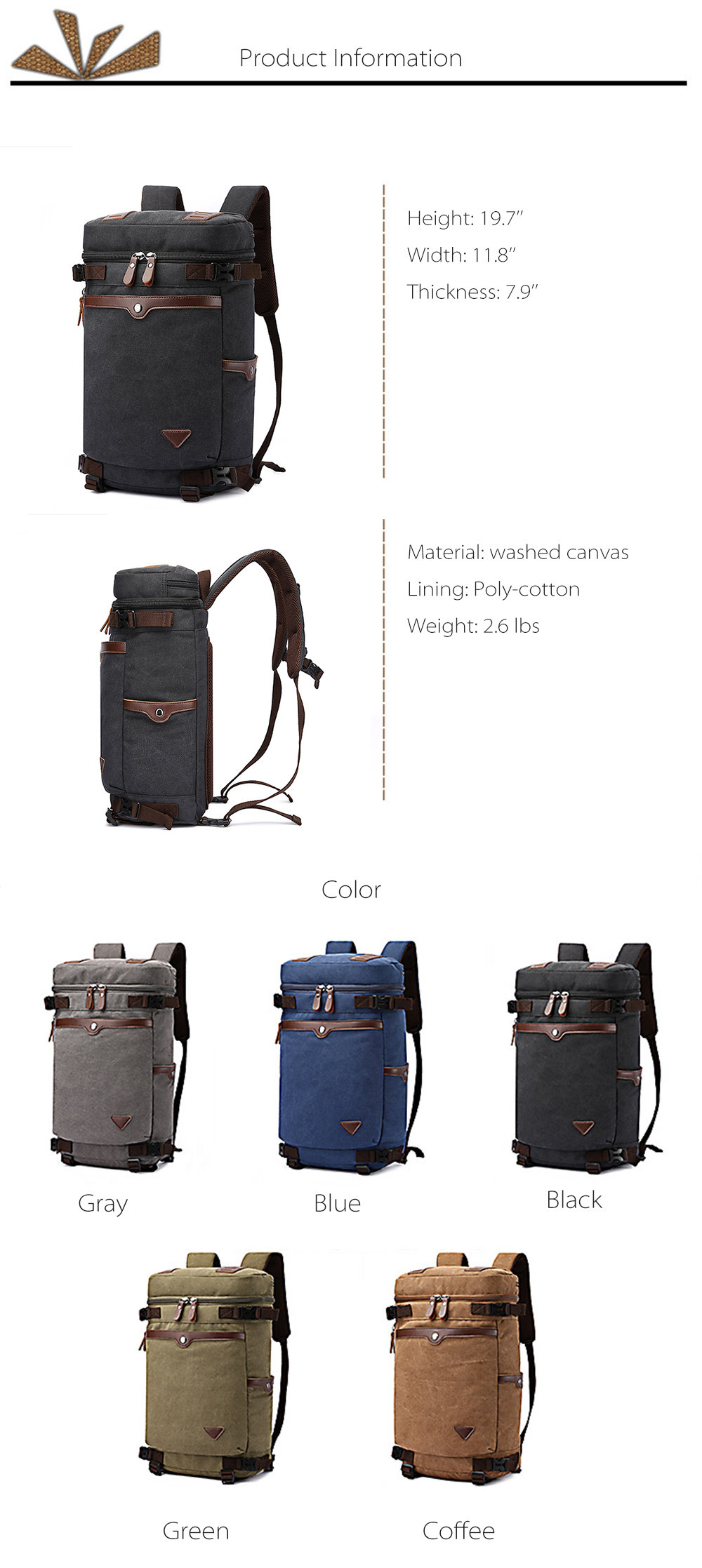 canvas outdoor backpack