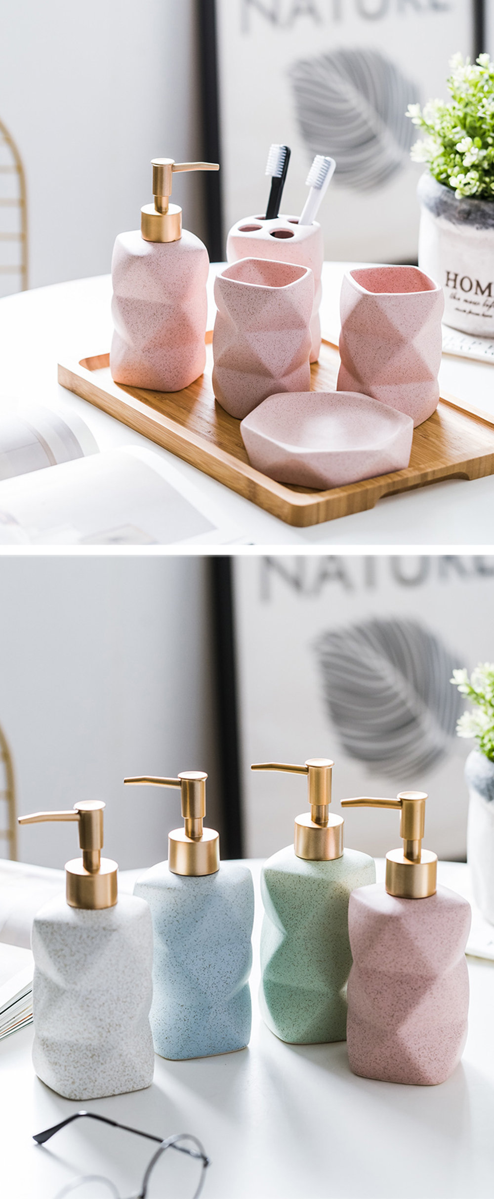 The Natural Ceramic Bath Accessories
