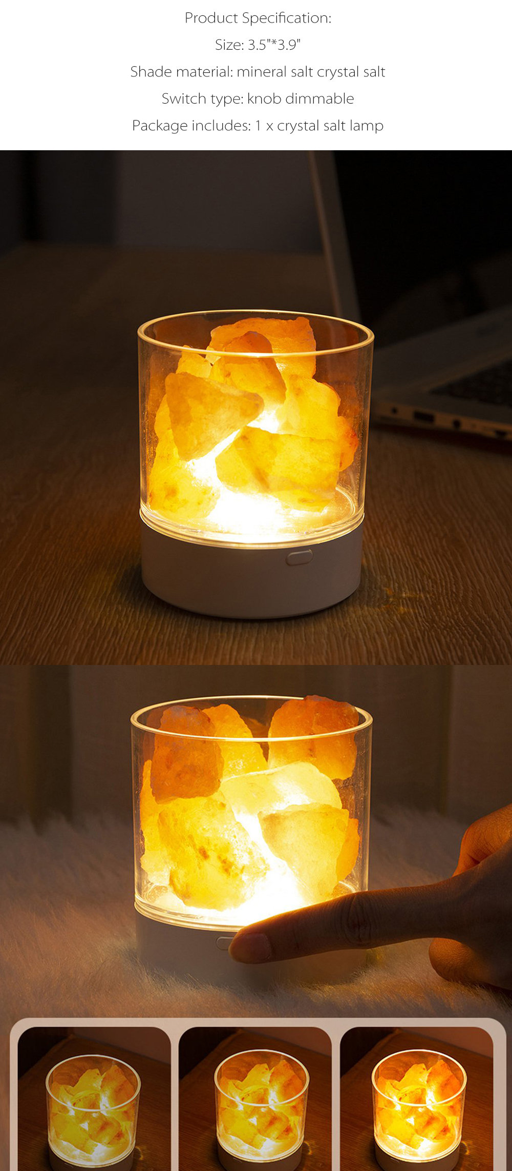 Creative Himalayan Salt Lamp Cup Shaped