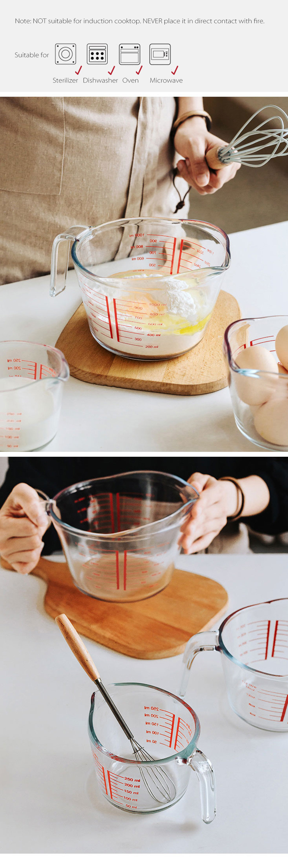 Heat-Resistant Glass Measuring Cup - ApolloBox