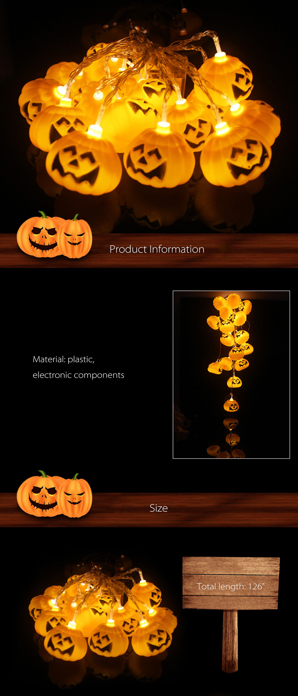 Pumpkin and Skull Lights Series Unique Home Decor