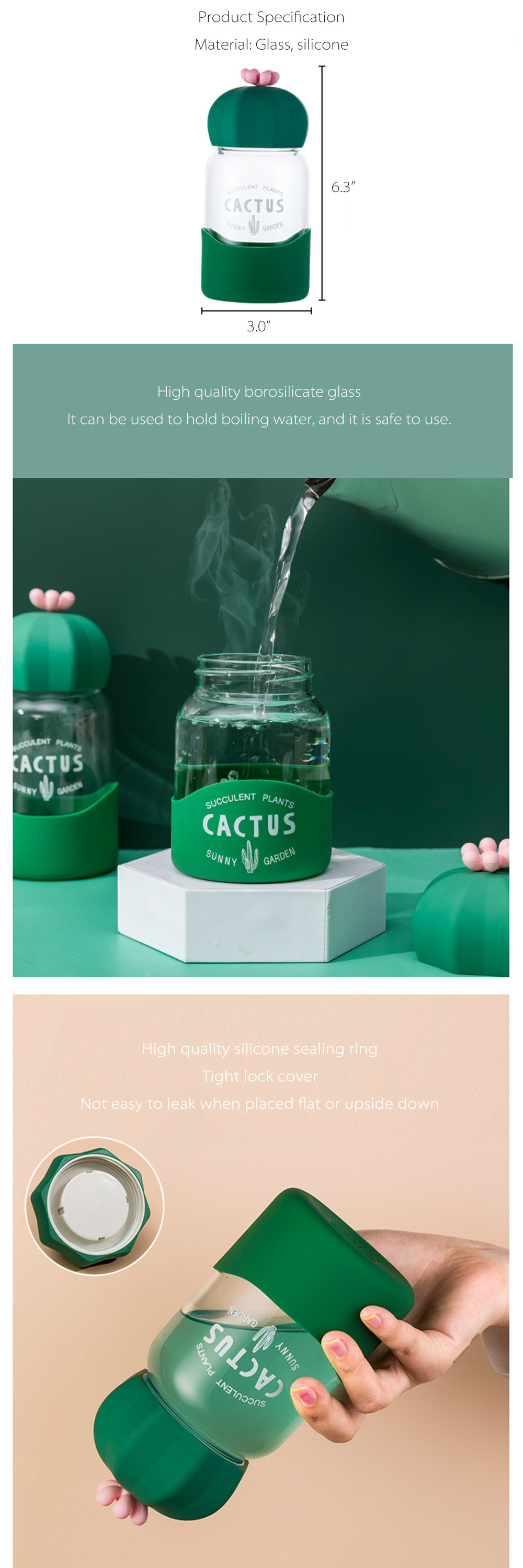 Cactus Water Bottle from Apollo Box