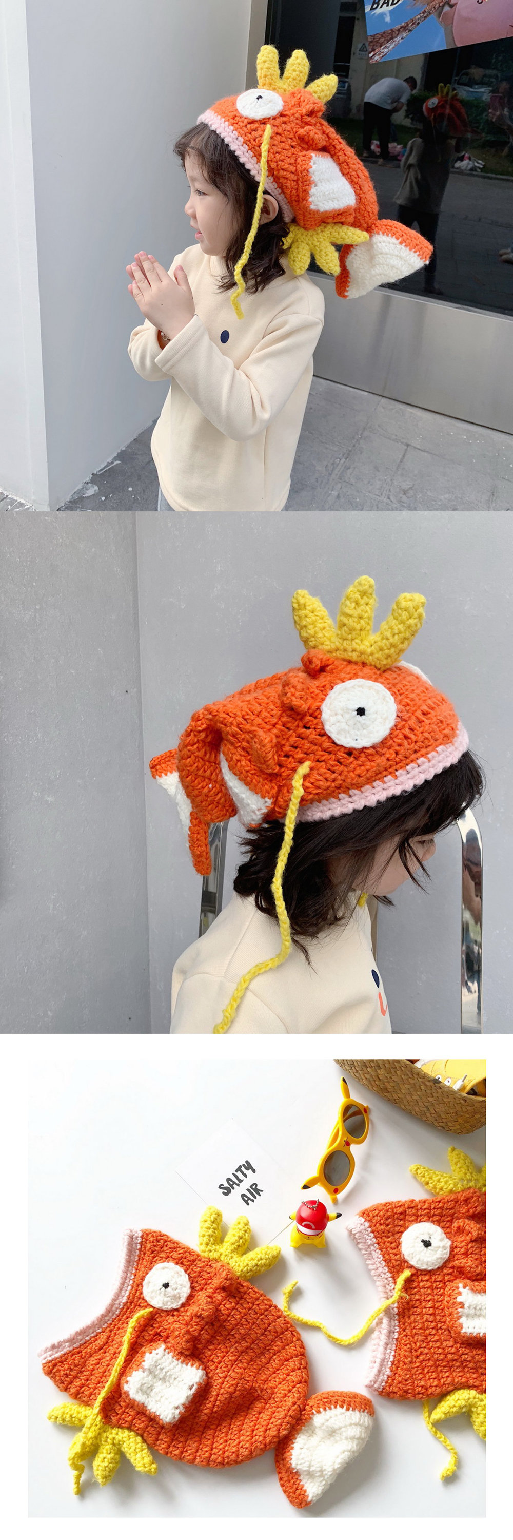 Kavitoz® Children's Fishing Hat Cartoon Print Hat Sun Hat Cute