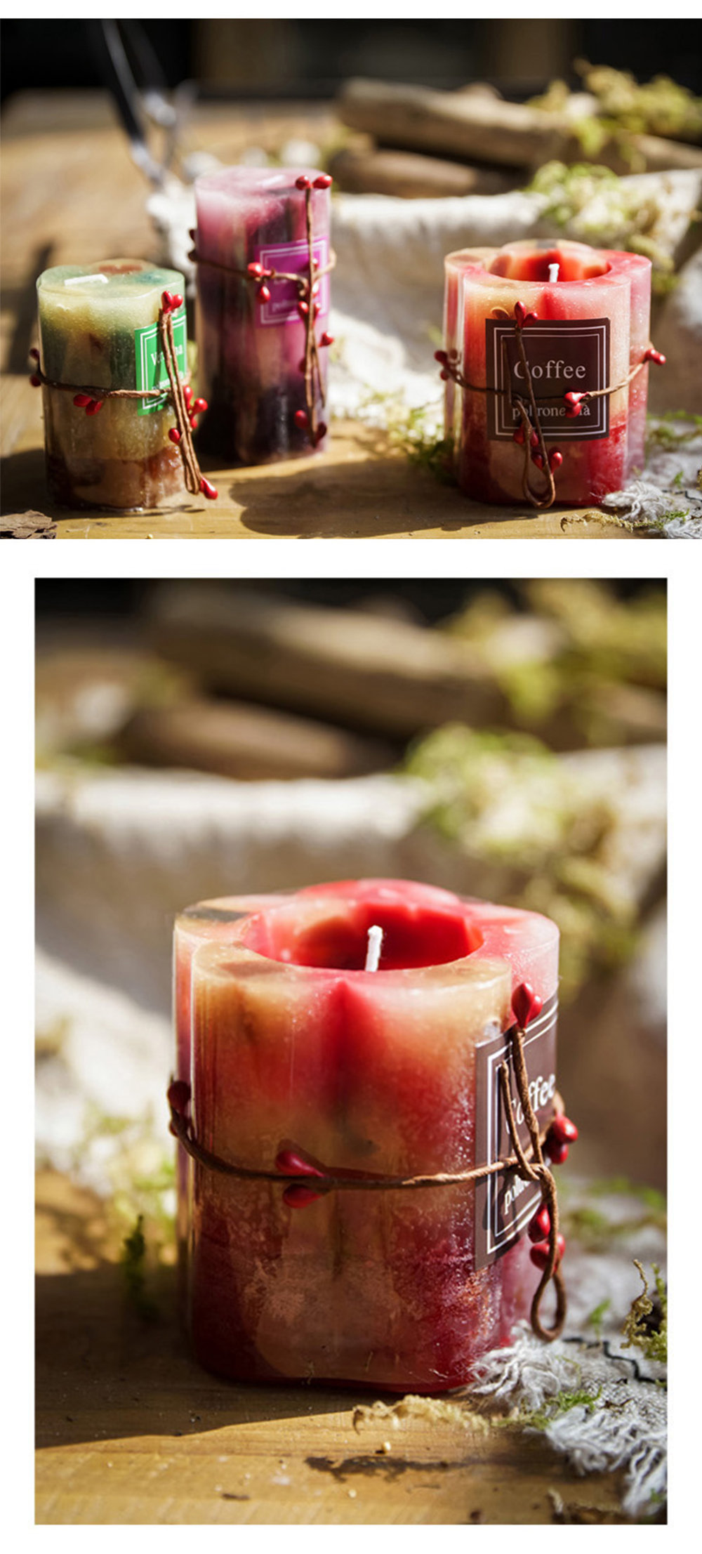 Mixed Colored 75mm Matches Aromatherapy Candle Creative Special