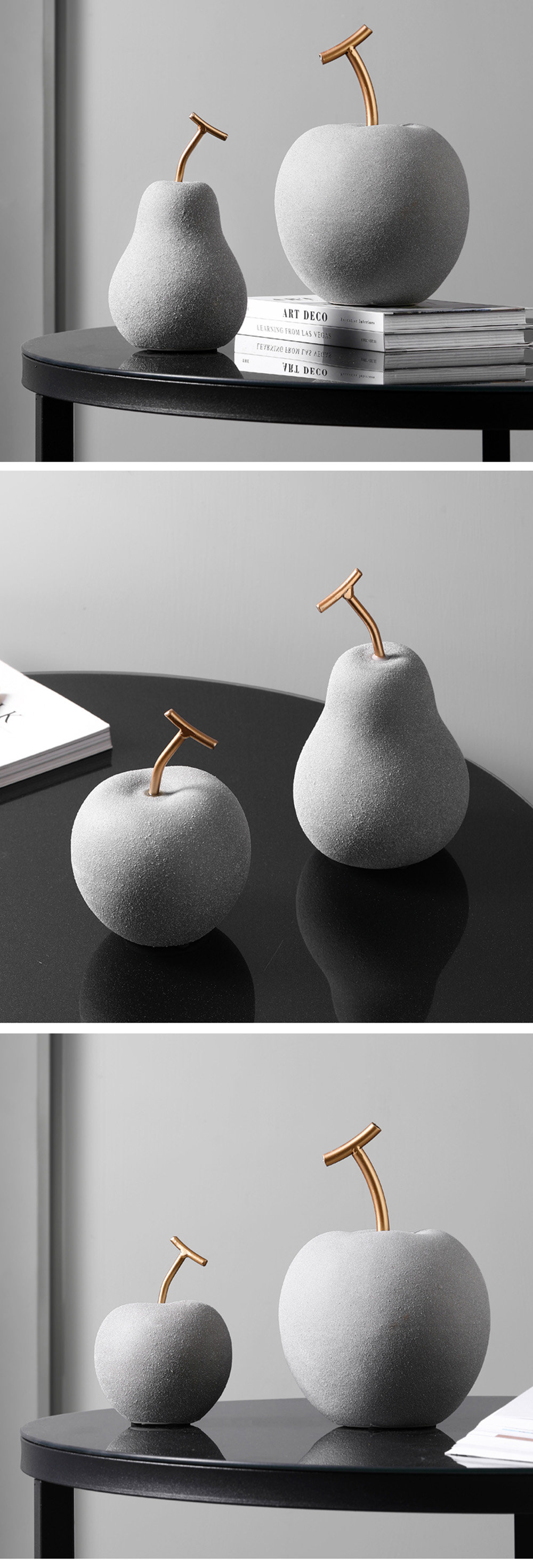 Modern Fruit Decor - Ceramic - Pear - Apple - ApolloBox