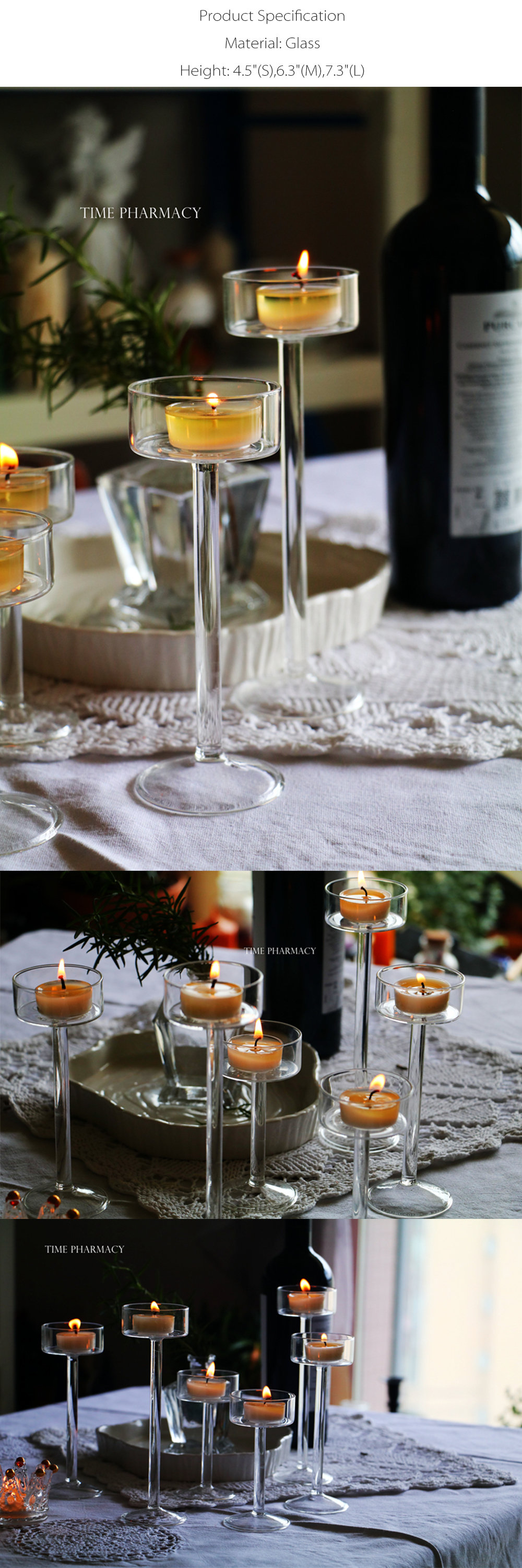 Transparent Candle Holder Glass Minimalist Design ApolloBox   Vl5lPDetails 1 