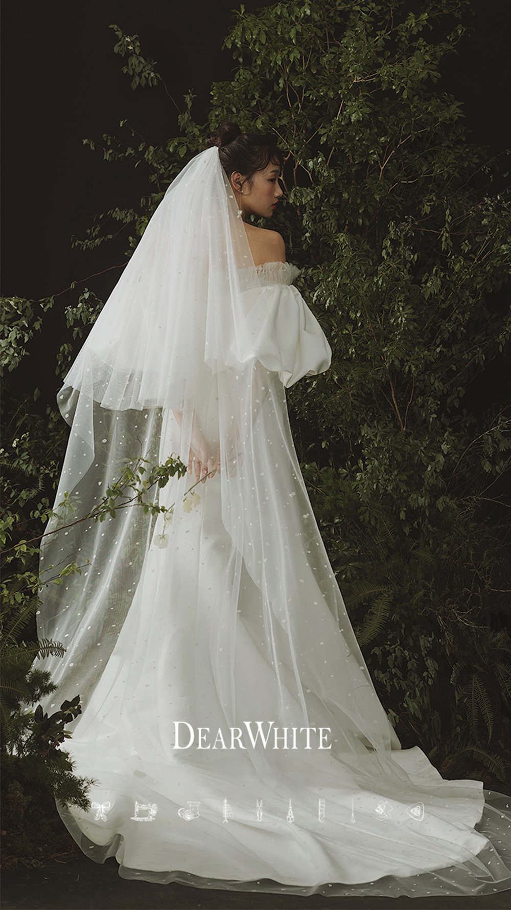 ApolloBox Vintage Inspired Short Bridal Veil