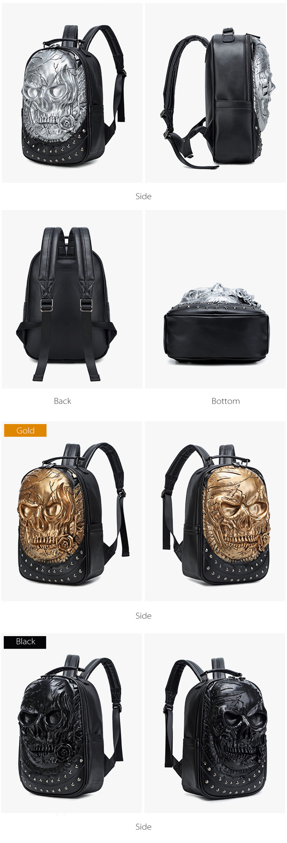 3D Skull Backpack - ApolloBox