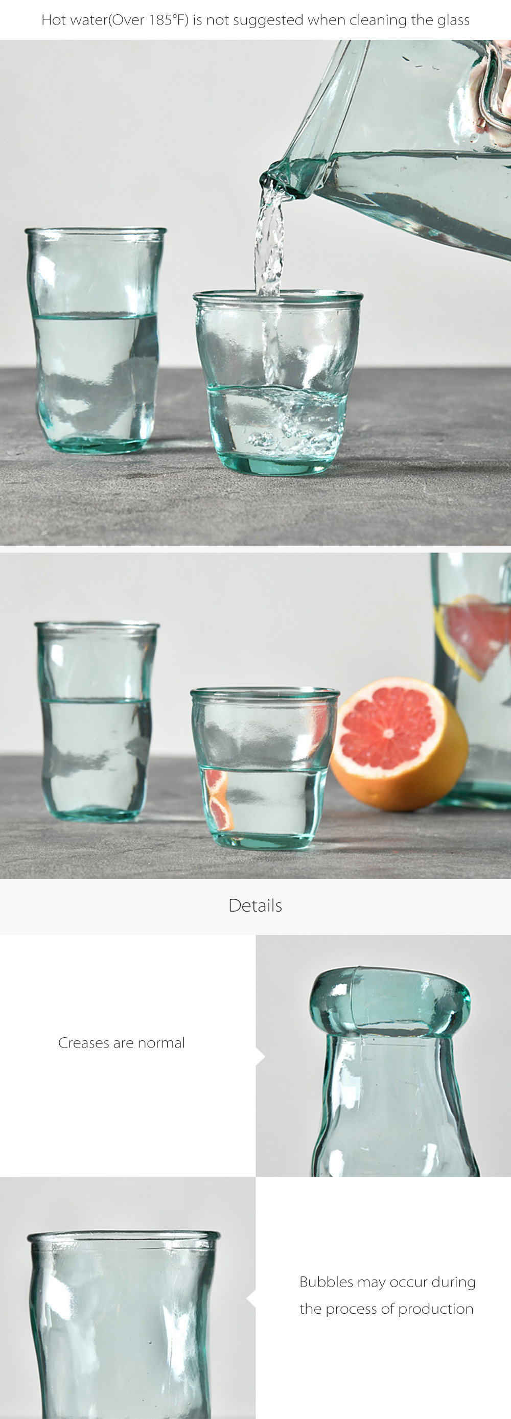 Irregular Textured Glass Drinkware - ApolloBox