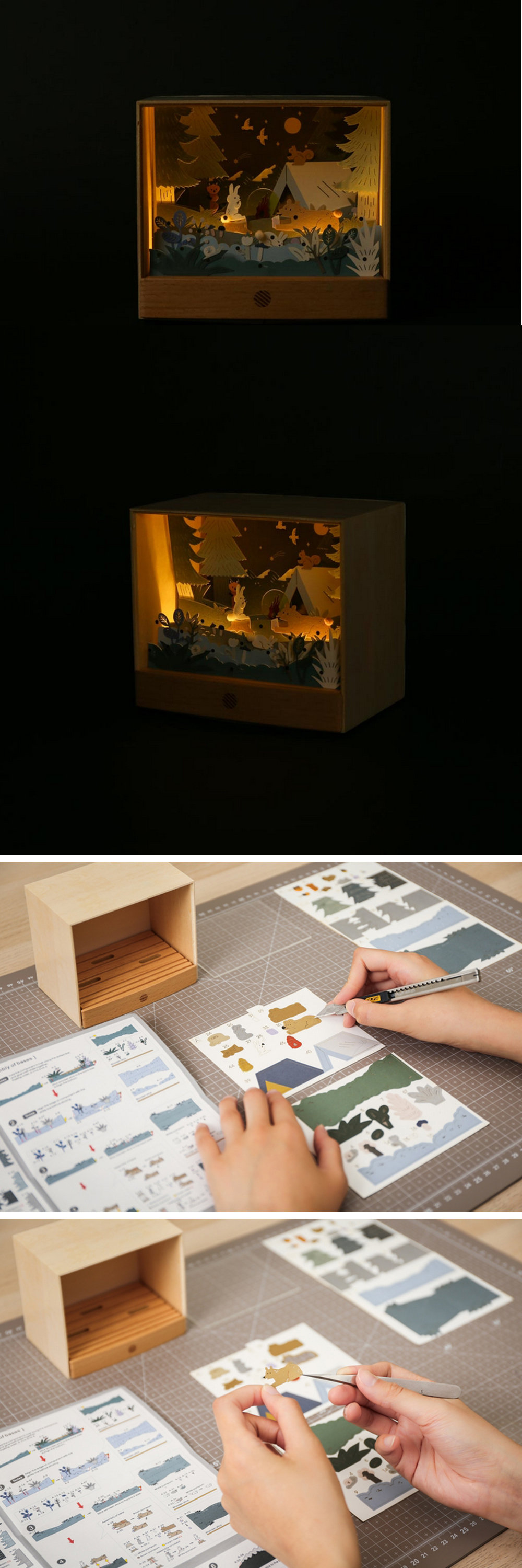 Light Up Wooden Diorama Kit from Apollo Box