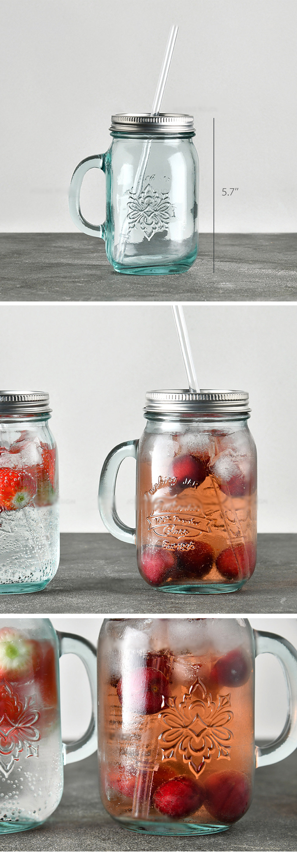 Mason Jar Drinking Glass - ApolloBox