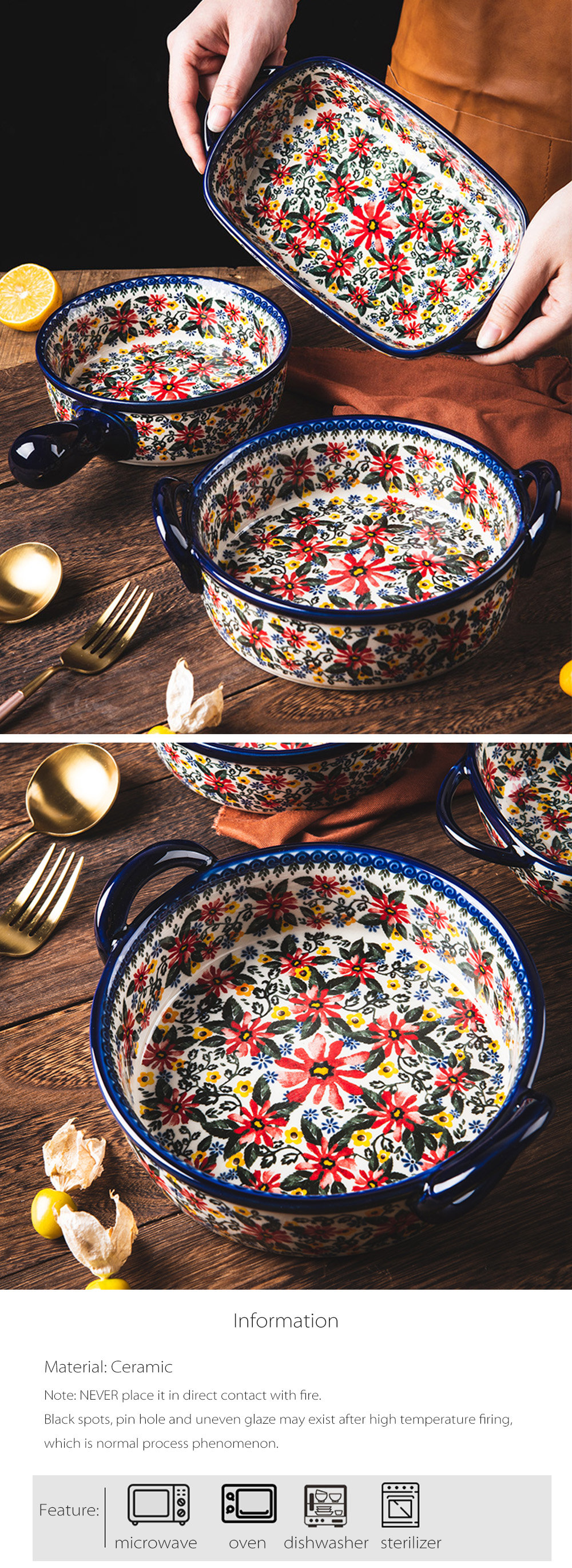 Beautiful Floral Casserole Dish from Apollo Box