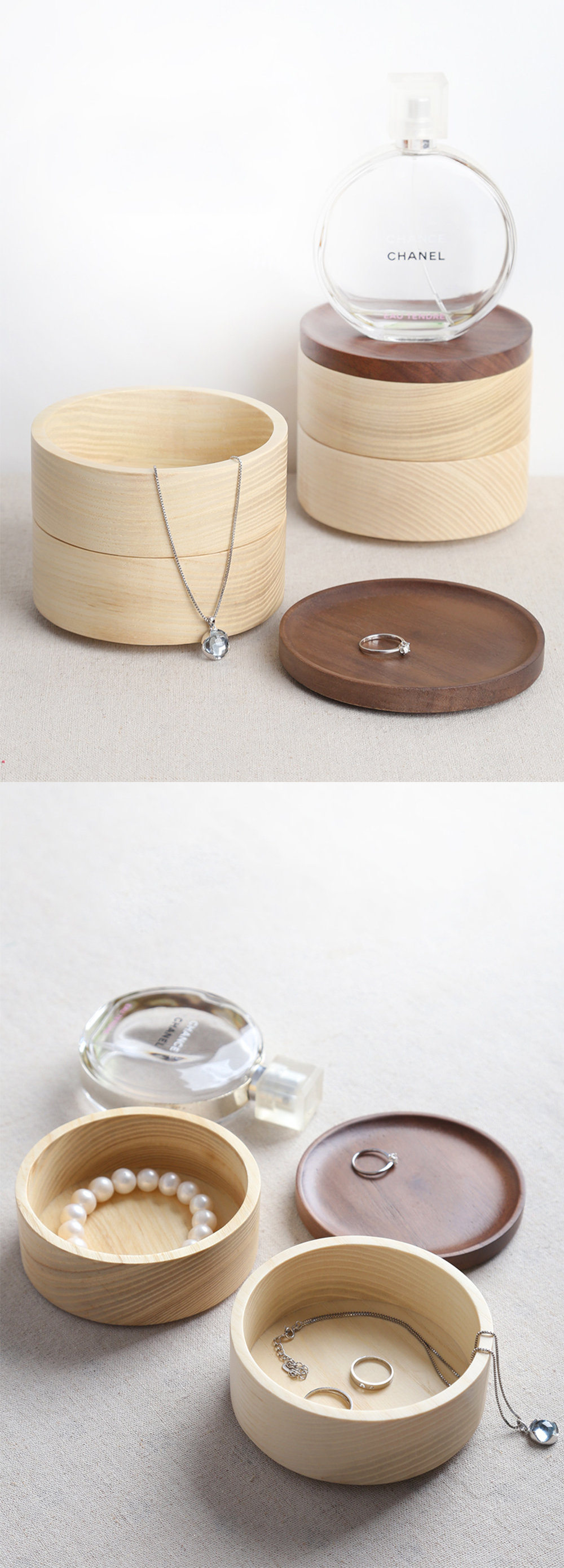 Round Wooden Jewelry Box ApolloBox