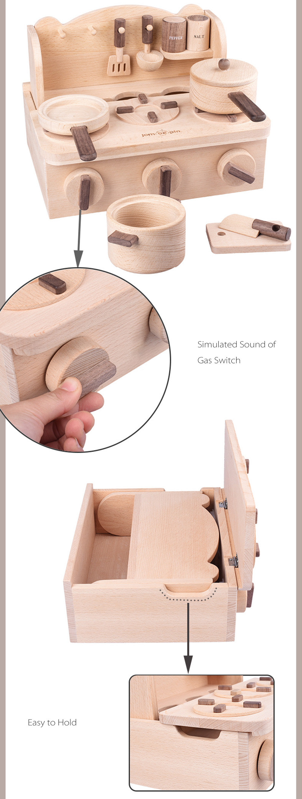 Wooden Toy Cooking Set from Apollo Box