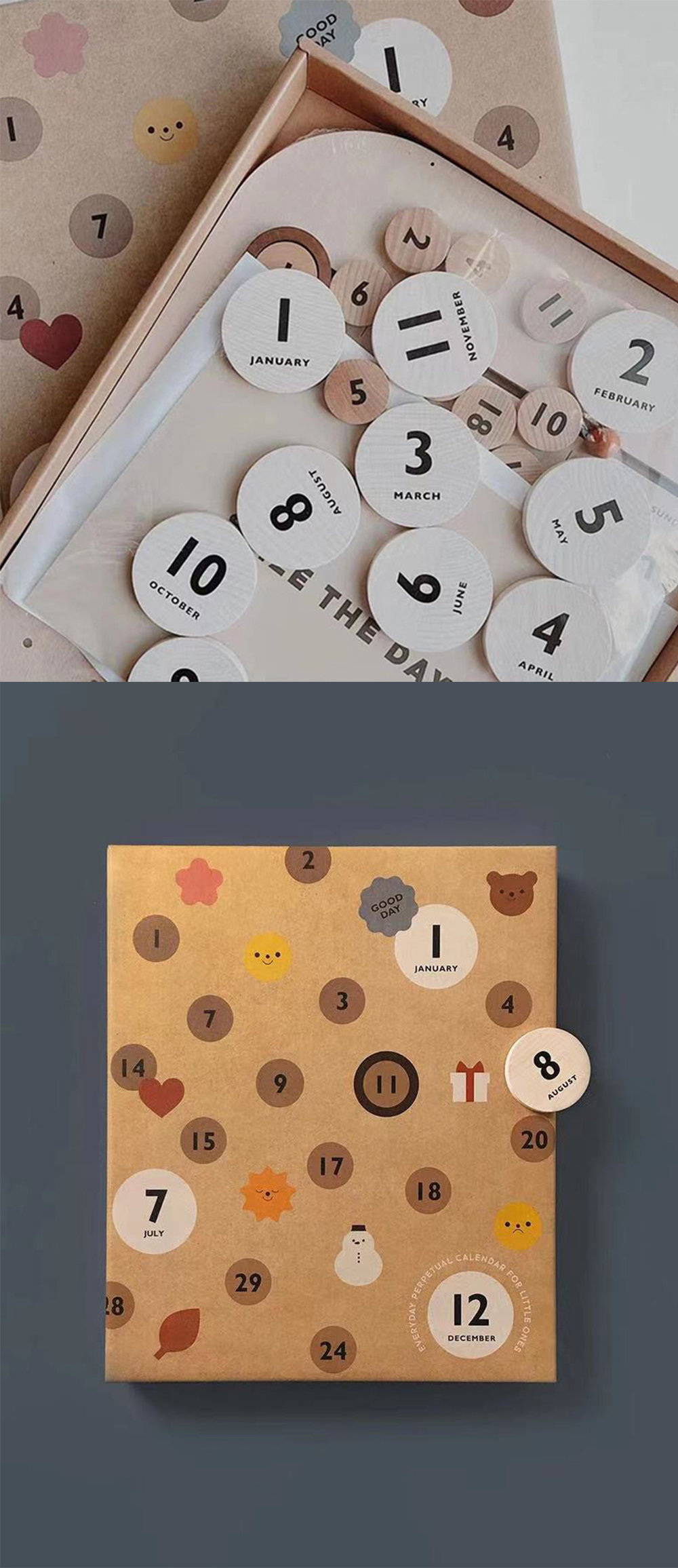 Wooden Calendar For Children - ApolloBox