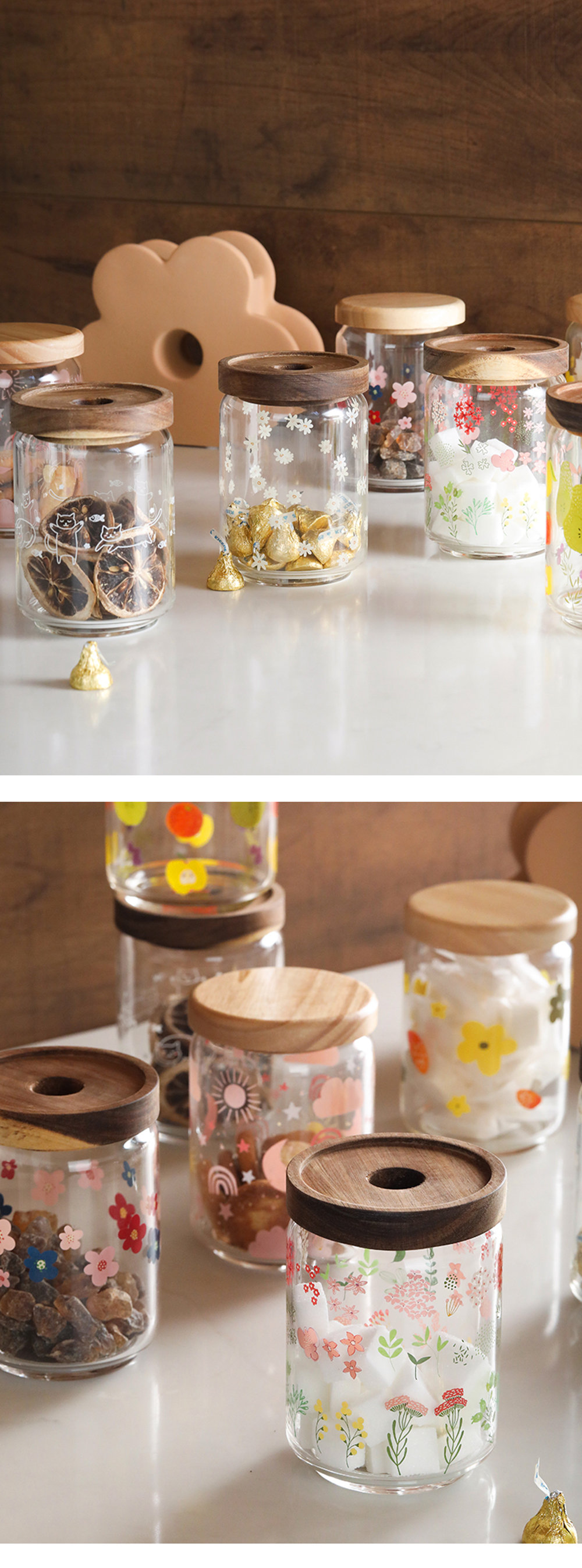 Diamond Inspired Glass Jar - With Acacia Wood Lid - More Than Just Storage  from Apollo Box