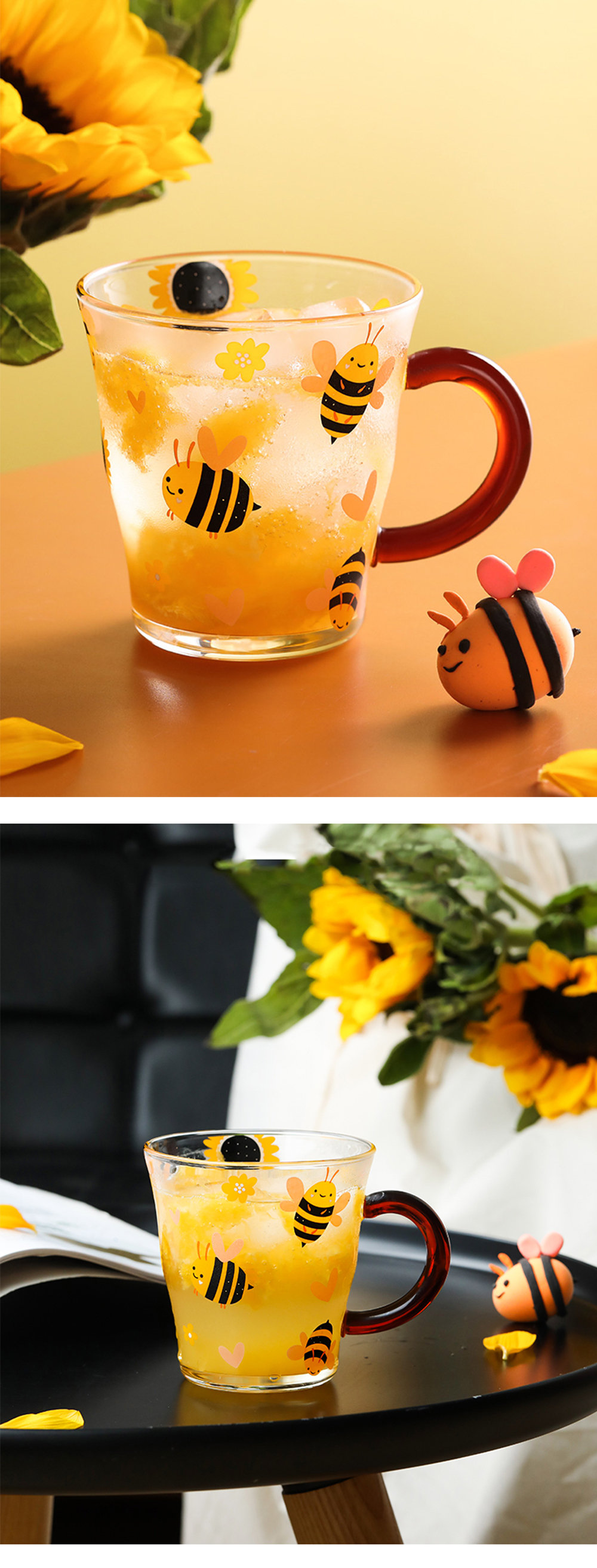 Bee Ice Tea Glass