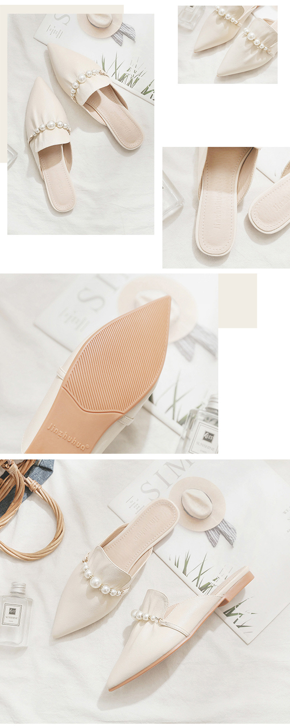 Pointed toe shop sandals flat