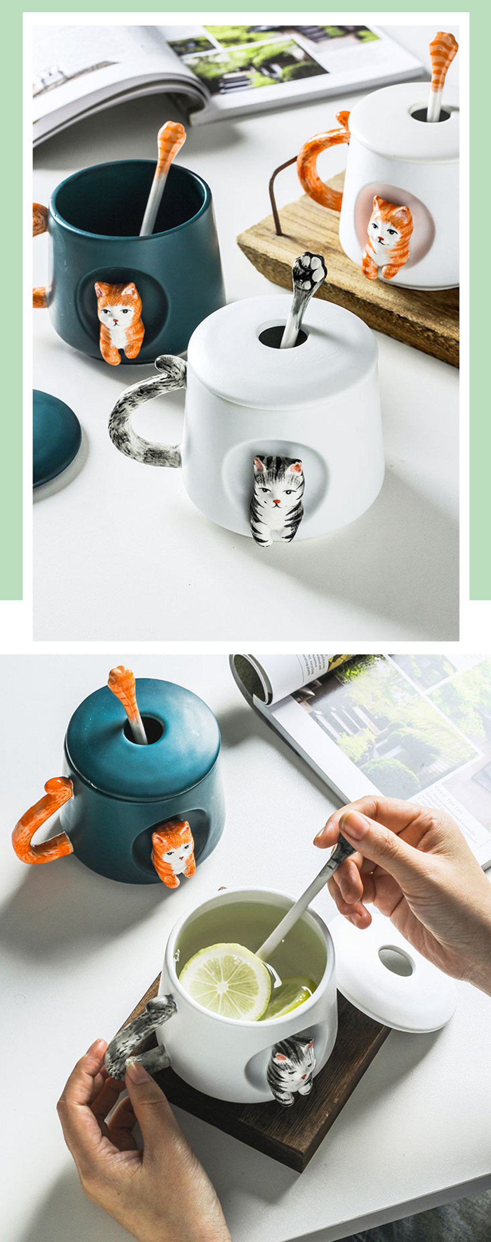 3D Cat Mug and Spoon from Apollo Box