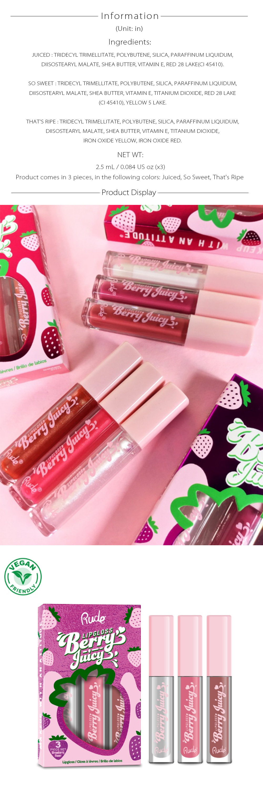 Berry Juicy Lip Gloss Set - ApolloBox