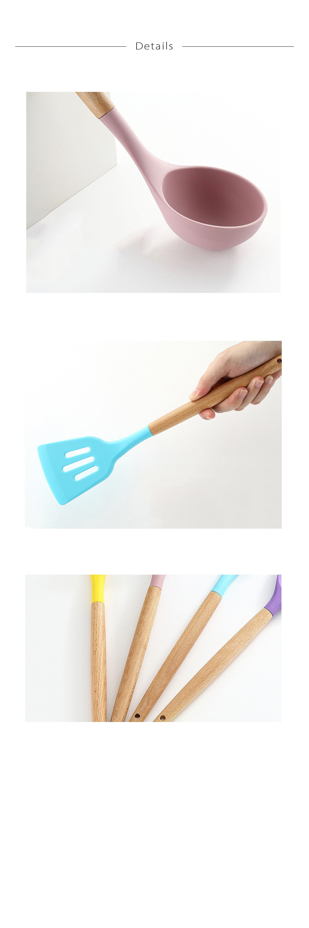 Mini Spatula Set - Silicone - Iron - Set of 3 from Apollo Box