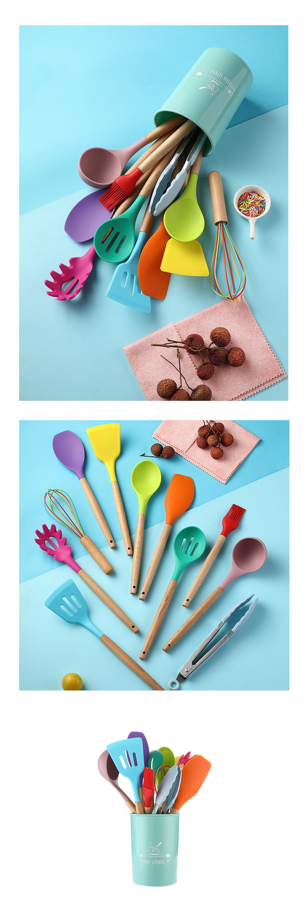 You Can Score A 10-Piece Rainbow Silicone Utensil Set From Harper And Harlow