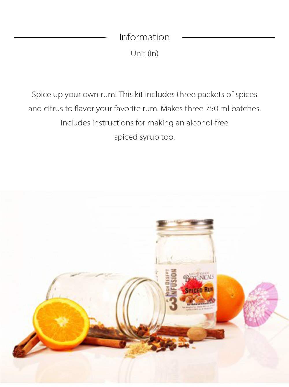 Kit for flavoured rum (Alcohol not included) – Rum It Yourself!