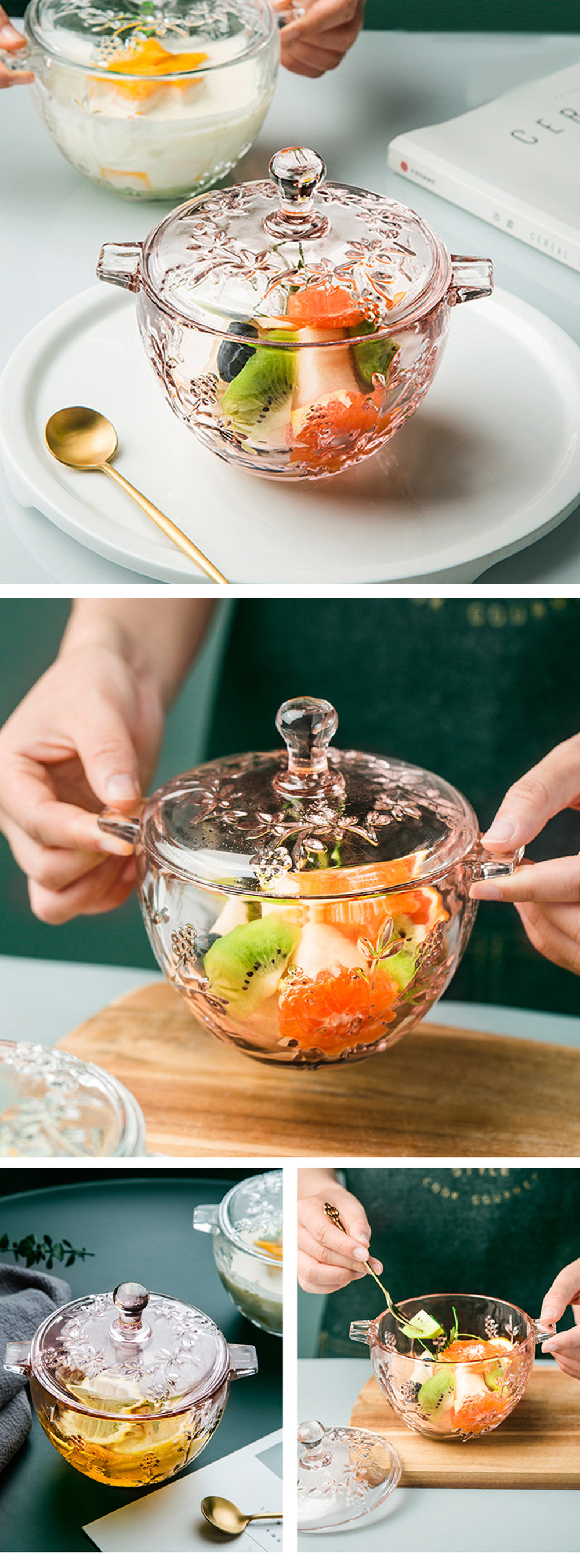 Glass Bowl with Lid from Apollo Box