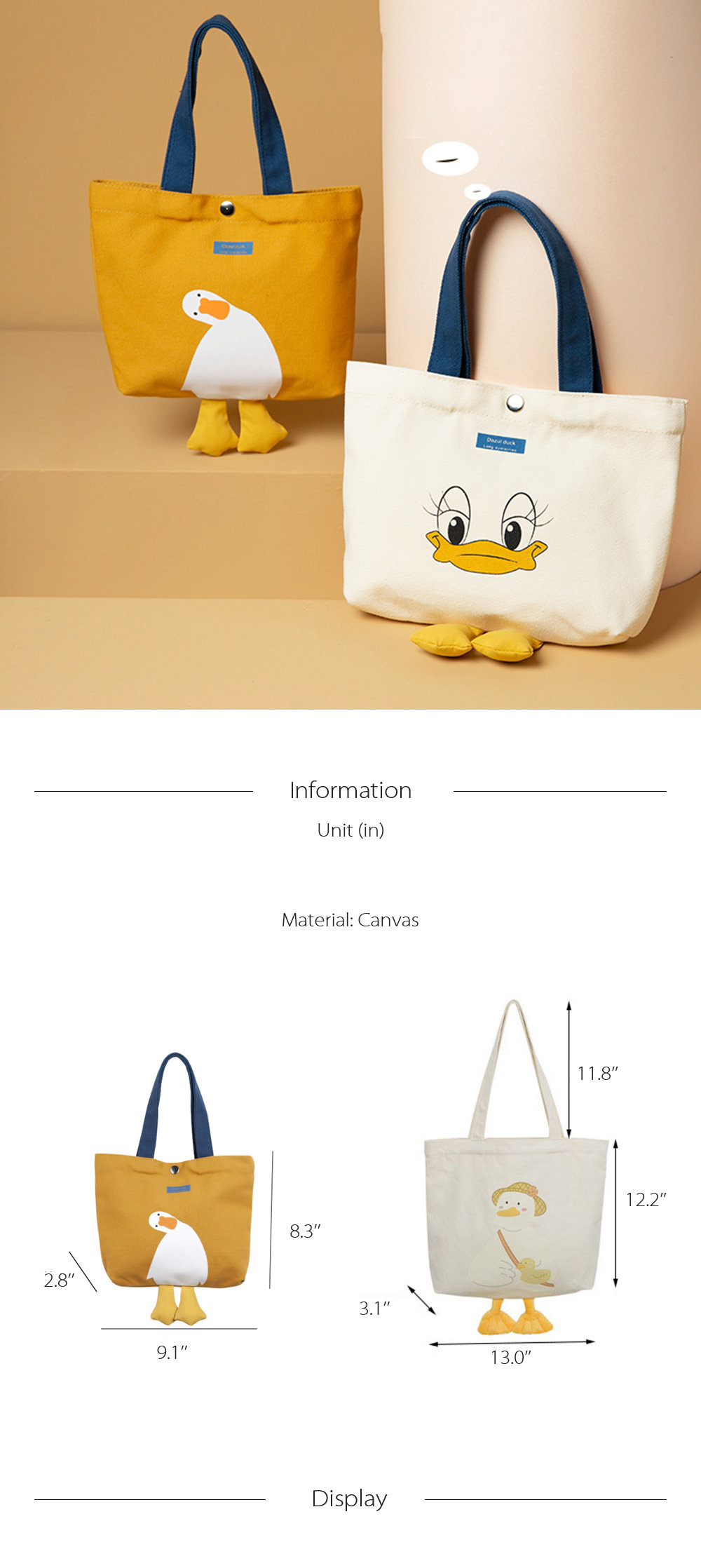 Fun Duck Canvas Bag from Apollo Box