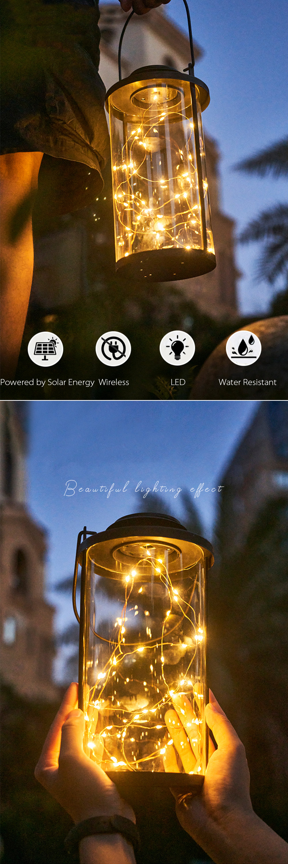 Solar Portable Copper Wire Lamp 