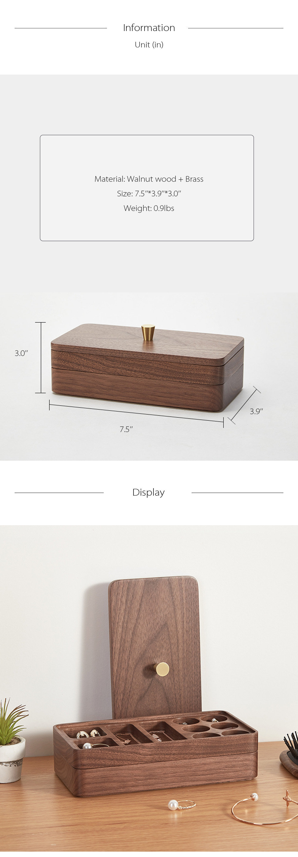 Wooden Jewelry Box - ApolloBox