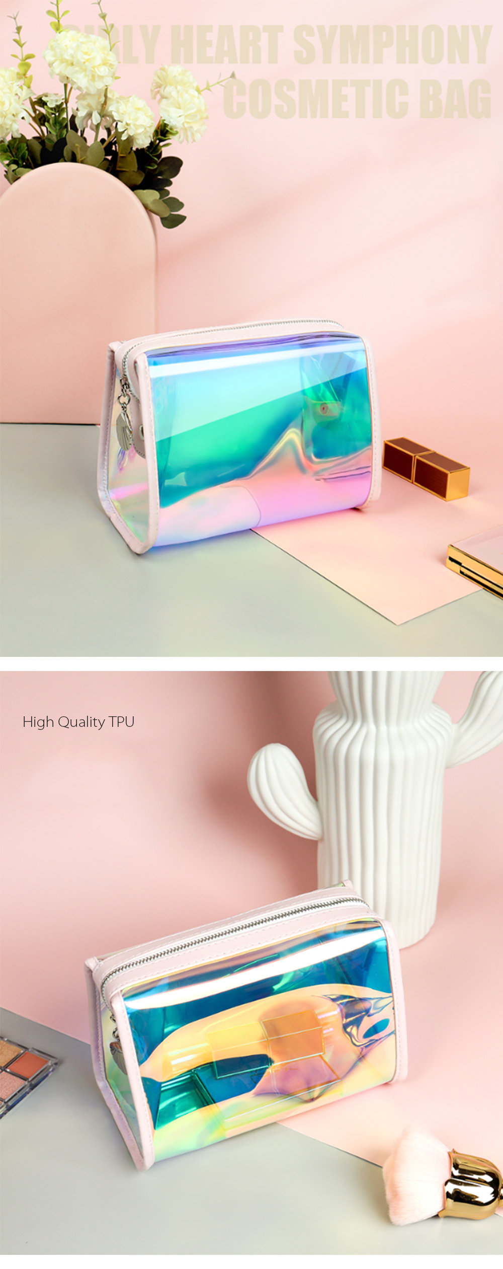 Holographic Makeup Bag - ApolloBox