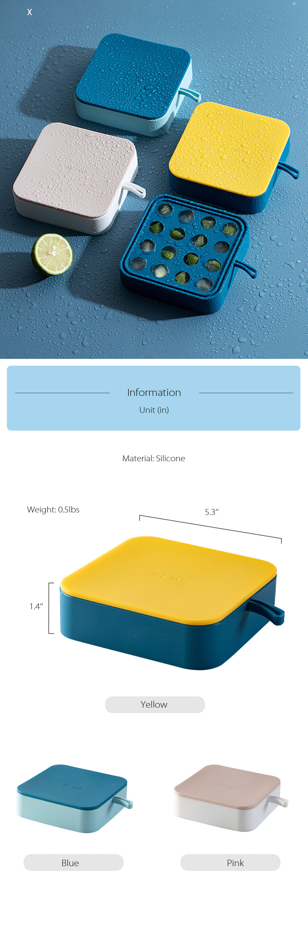 Compact Silicone Ice Tray - ApolloBox