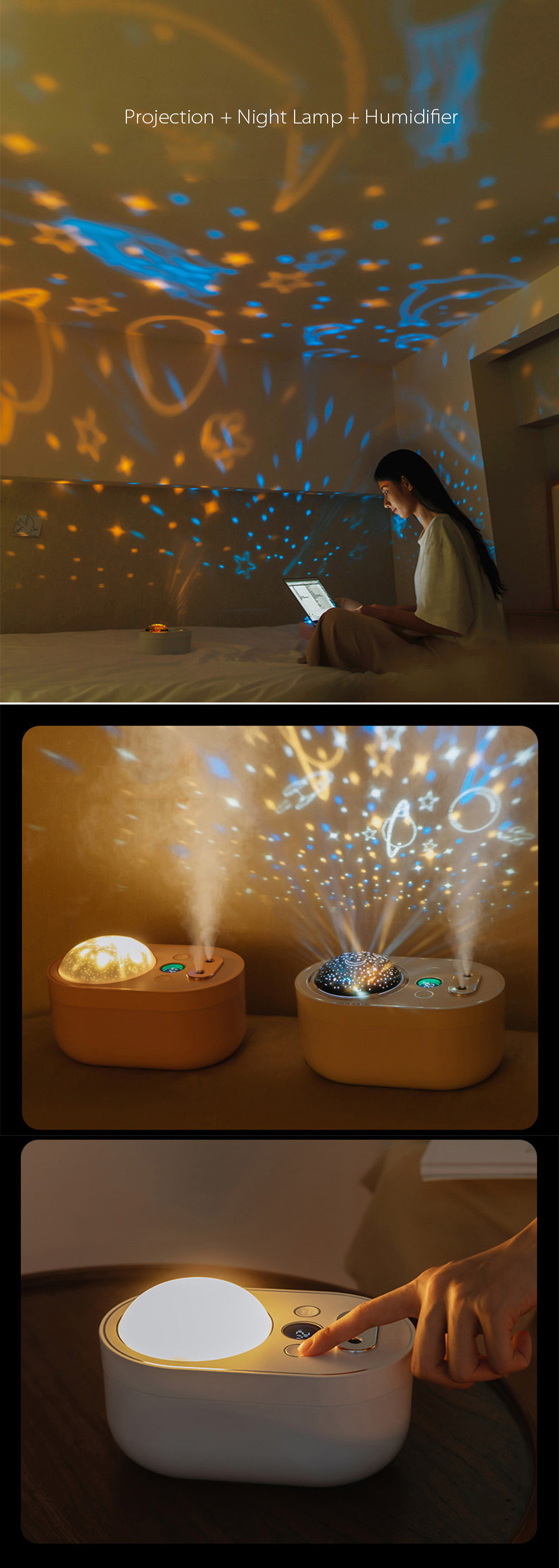 Starry Sky Projector - Night Light - 2 Patterns from Apollo Box