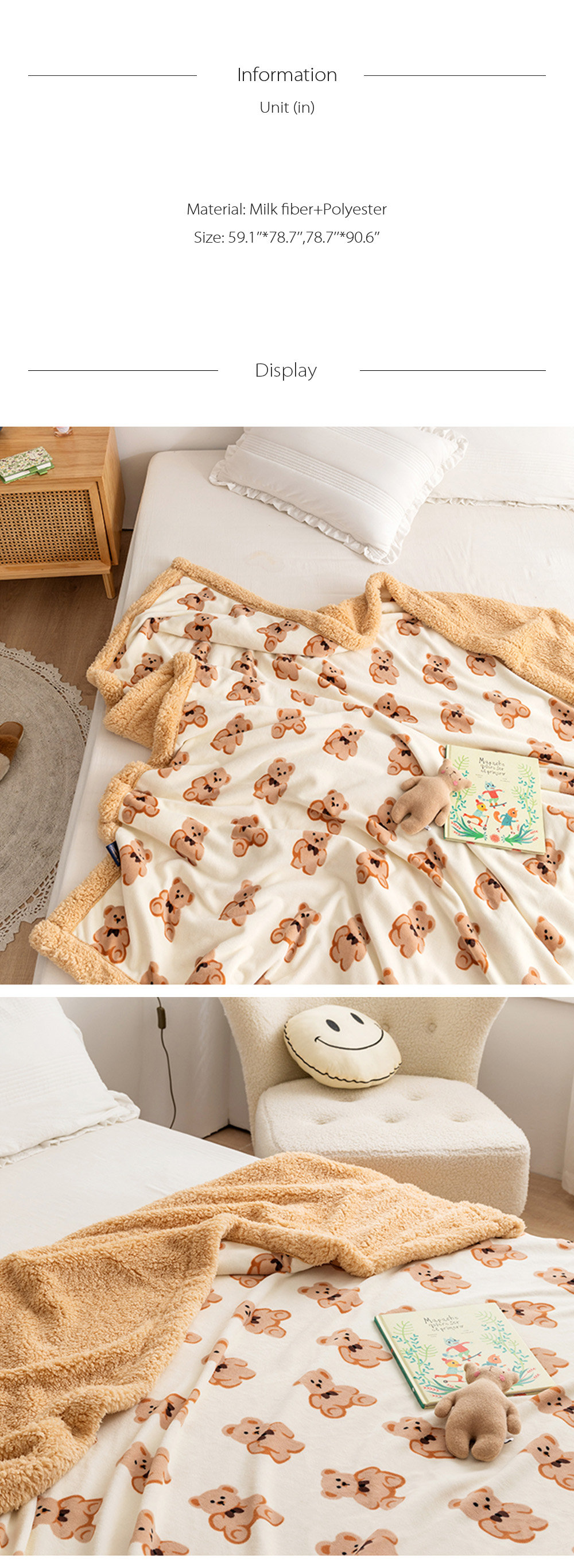 Blankets with discount bears on them