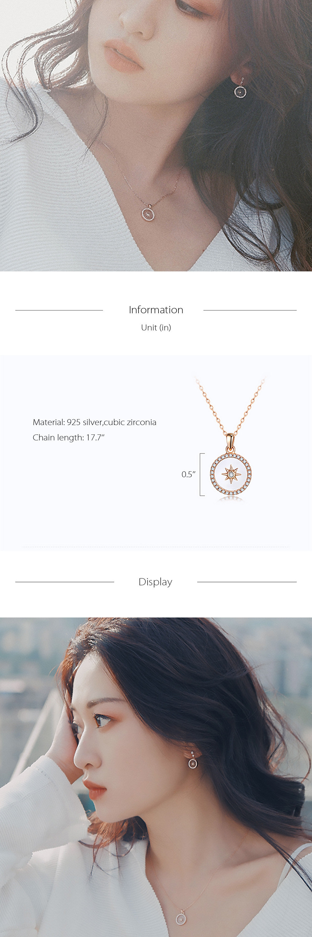 krkc north star compass necklace pendant| Alibaba.com