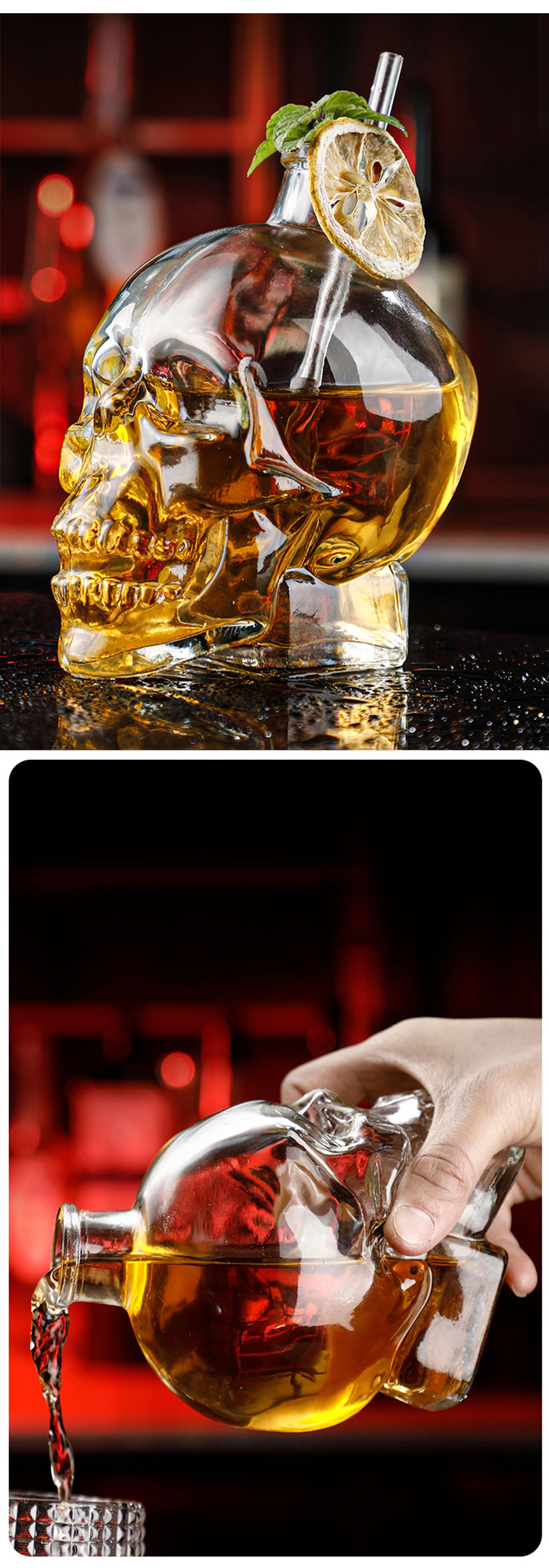 Skull Ice Molds - Set of 2 - Ideal for Whiskey from Apollo Box