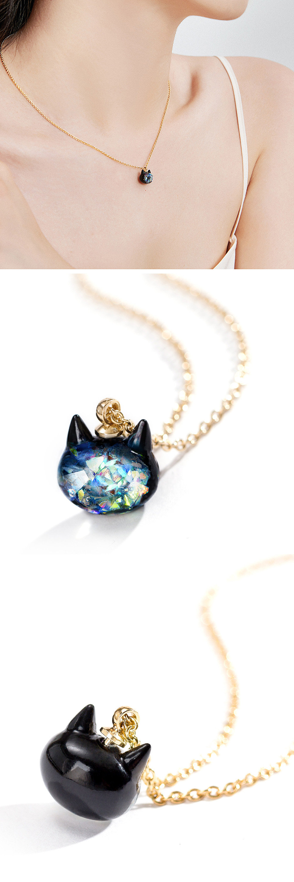 Obsidian Cat Head Necklace – The Triceratory